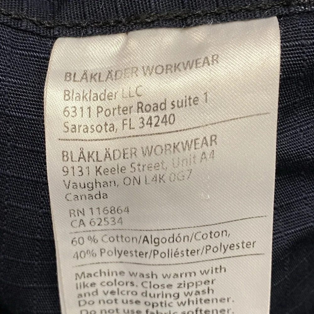 Blaklader Workwear Ripstop Navy Blue Work Shorts Men's 36 Pockets Hammer Loop - Picture 6 of 8